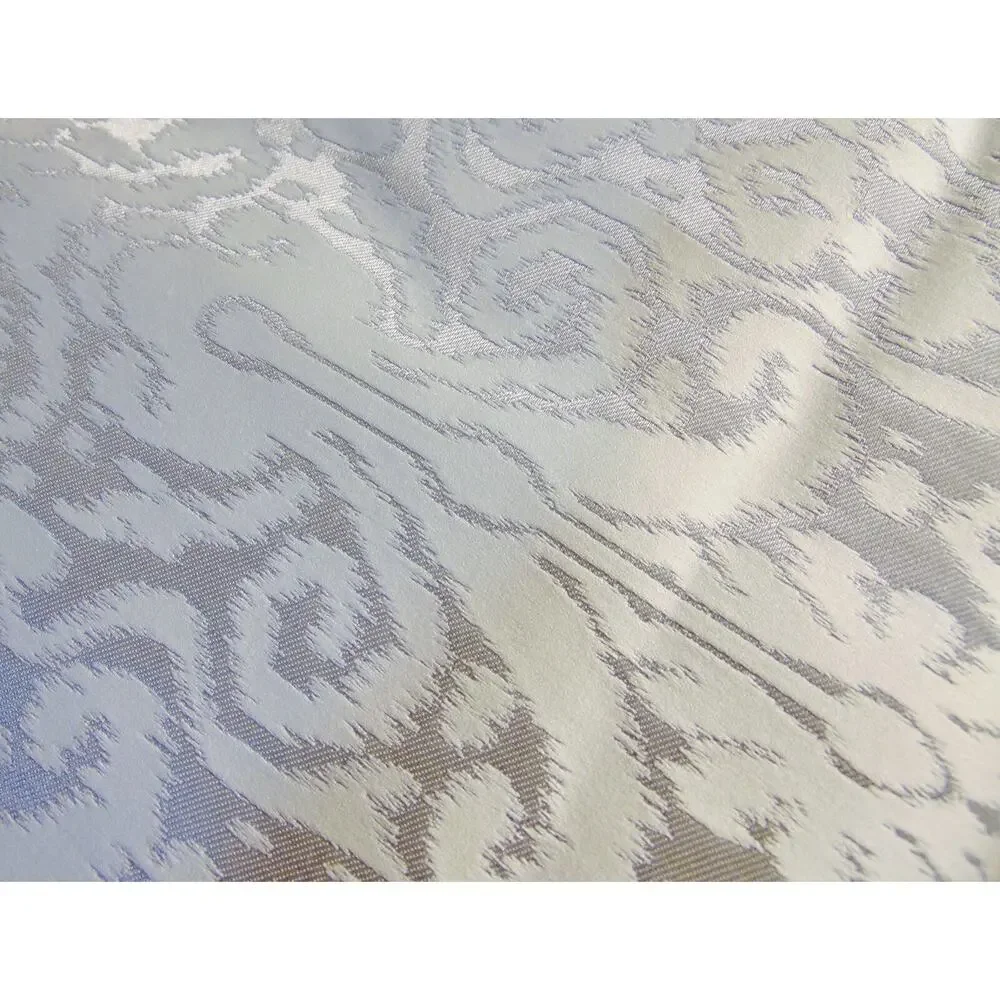 NEW Riley QUEEN DUVET BEDDING SET Fleur de Lis Metallic Silver 2 Euro Shams Home